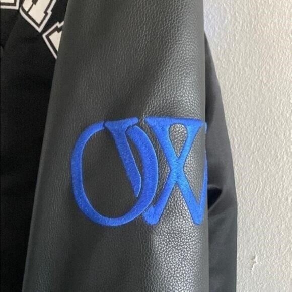 New Authentic Men’s Off-White Black Varsity Jacket - Picture 4 of 12